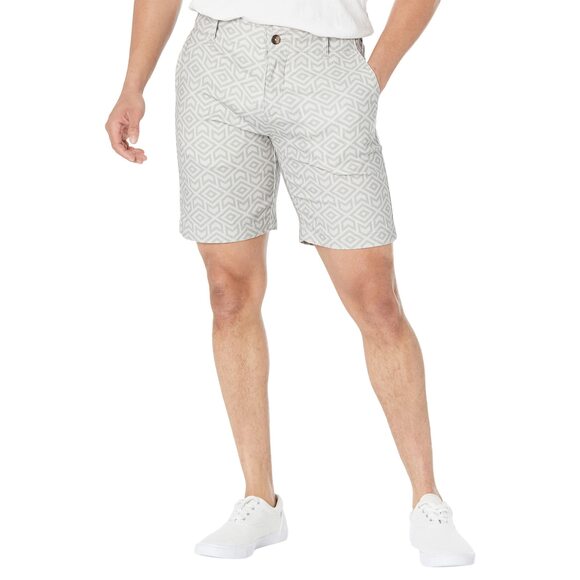 BENSON Knot Chino Printed Shorts Light Grey 32